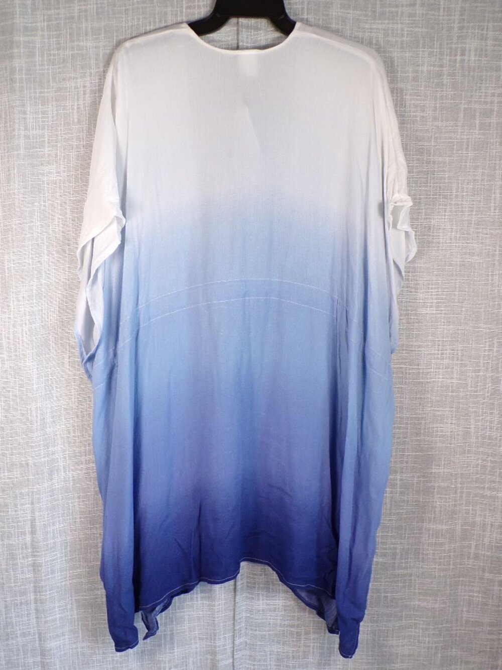 NWT Time & Tru Ruched Tie Front Cover Up in Blue Ombre